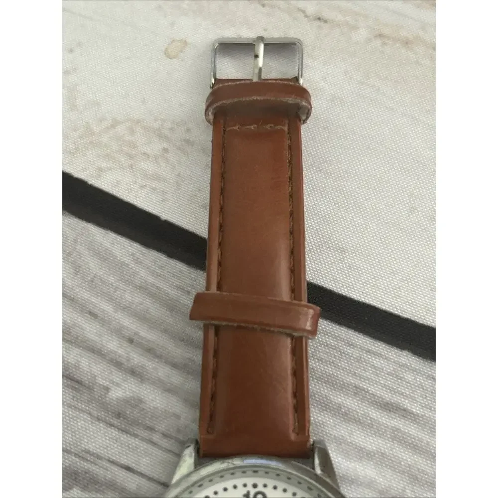 American Legion Silver Case Men’s Quartz Watch